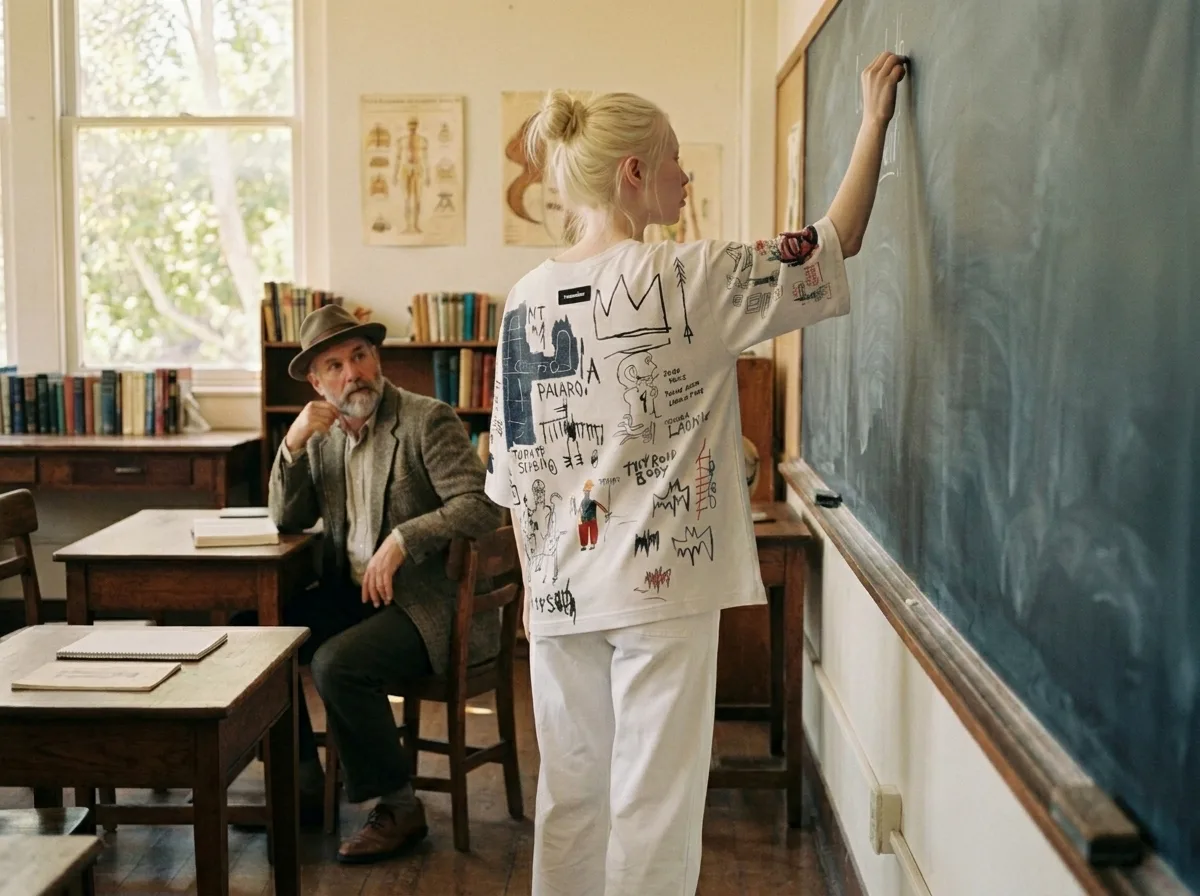 Медицинская одежда для медсестры — топ TWEED из арт-серии Basquiat