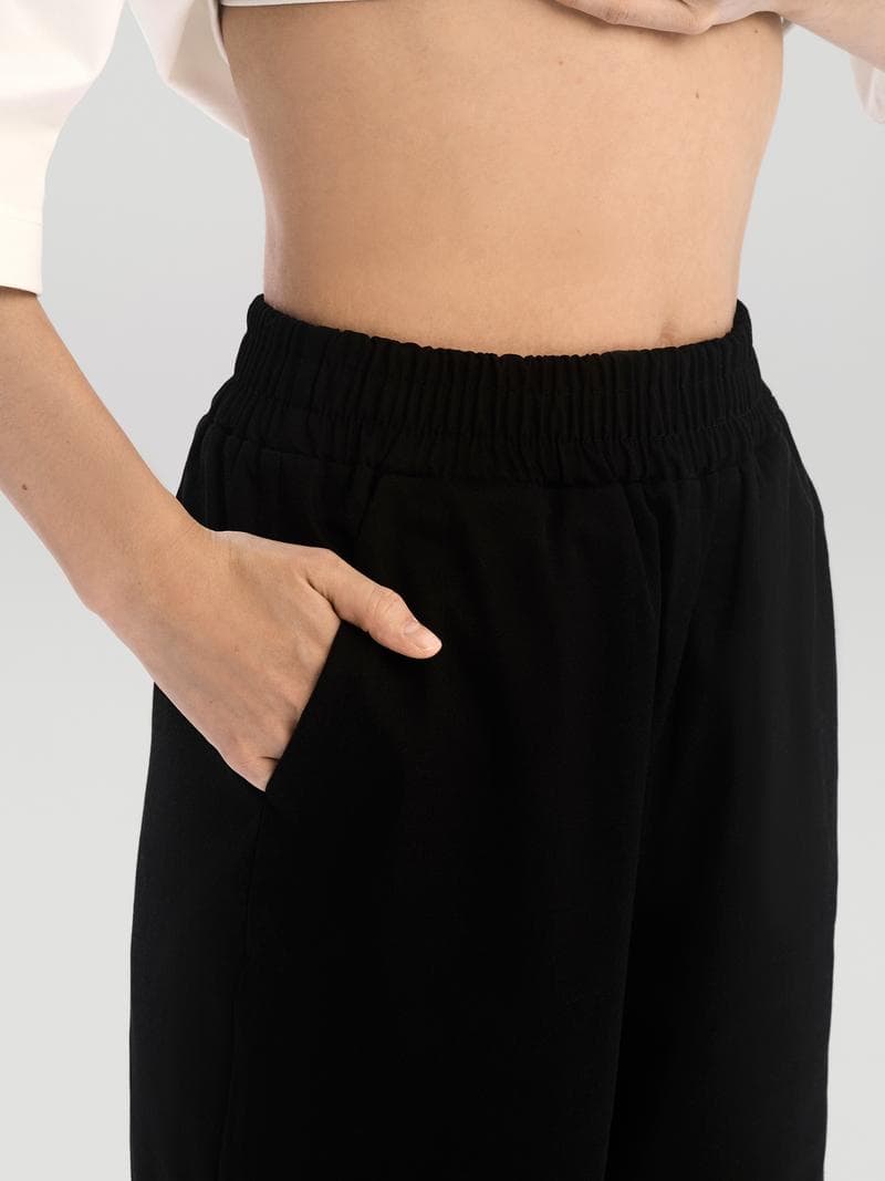 Брюки Wide чёрные жен — фото 2