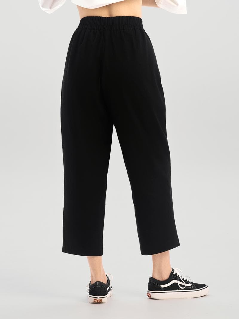 Брюки Wide чёрные жен — фото 3