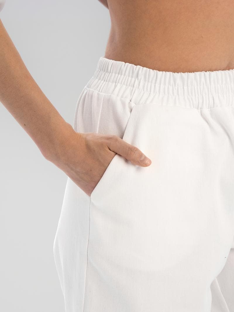 Брюки Wide белые жен — фото 7