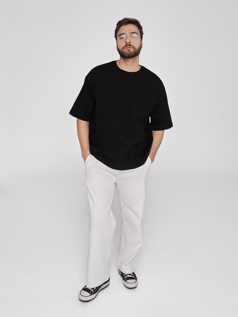 Футболка классическая чёрная муж — фото 3