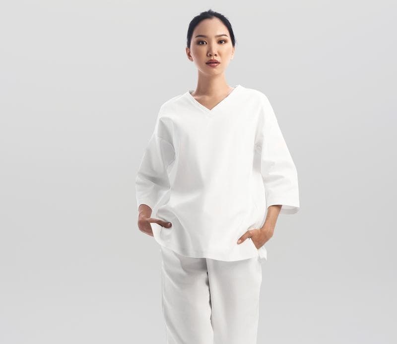 Топ классический белый жен — фото 1